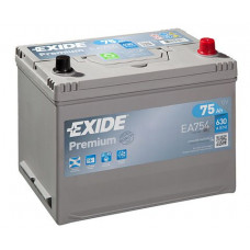 Аккумулятор EXIDE Premium 75R EA754 630A 267х172х220 (забрать сегодня)